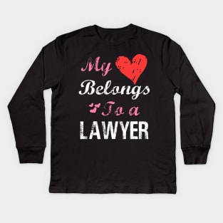 My Heart Belongs To layer Kids Long Sleeve T-Shirt